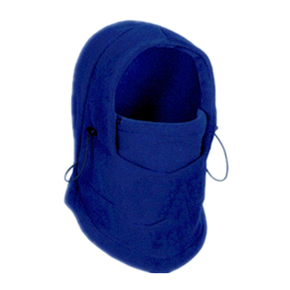 Vinter varm fleece beanies hatte til mænd kranium bandana hals varmere balaclava ansigtsopvarmning wargame cap specielle kræfter unisex hat: Blå