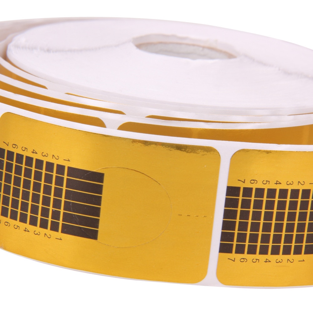 500 Pcs Nail Forms Guide Art Tips Extension French DIY Tool Acrylic UV Gel Sculpting Extension Forms Nail Guide Sticker Tape