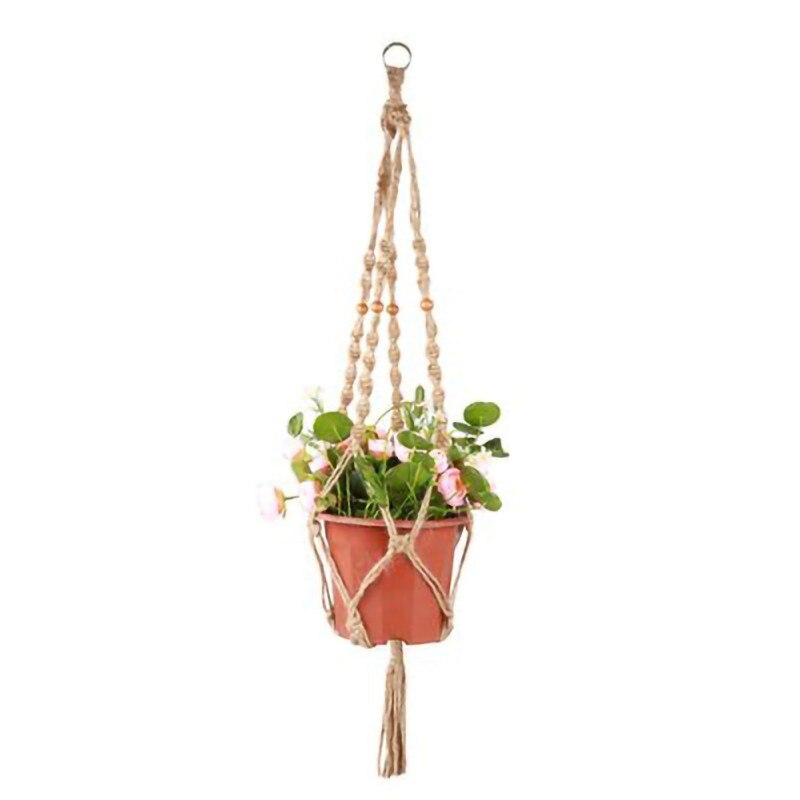 Handgemaakte Geknoopte Macrame Plant Hanger Bloem/pot Hanger voor Wanddecoratie Countyard Tuin