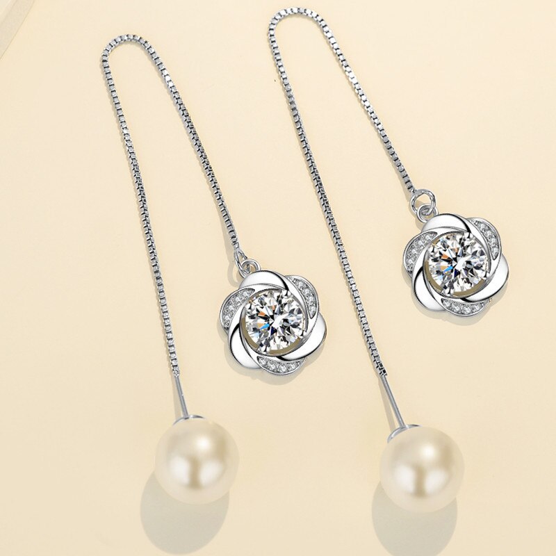 Statement Bloem Oorbellen Zilver