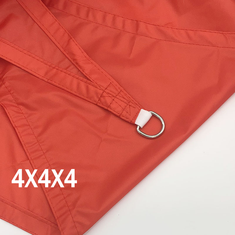 Waterdichte Zon Onderdak Driehoek Zonnescherm Bescherming Outdoor Luifel Tuin Patio Zwembad Zeil Luifel Camping Schaduw Stofkap: Red 4x4x4m