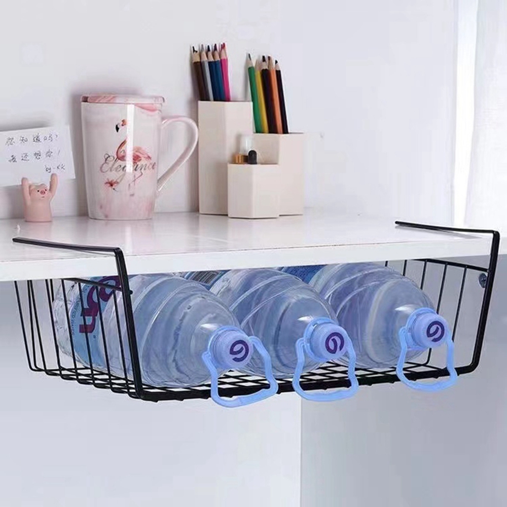 Metall Eisen Küche Organizer Regal Schreibtisch Schrank Lagerung Gestell Unter Tisch Hängen Gittergewebe Korb Kleiderschrank Halfter