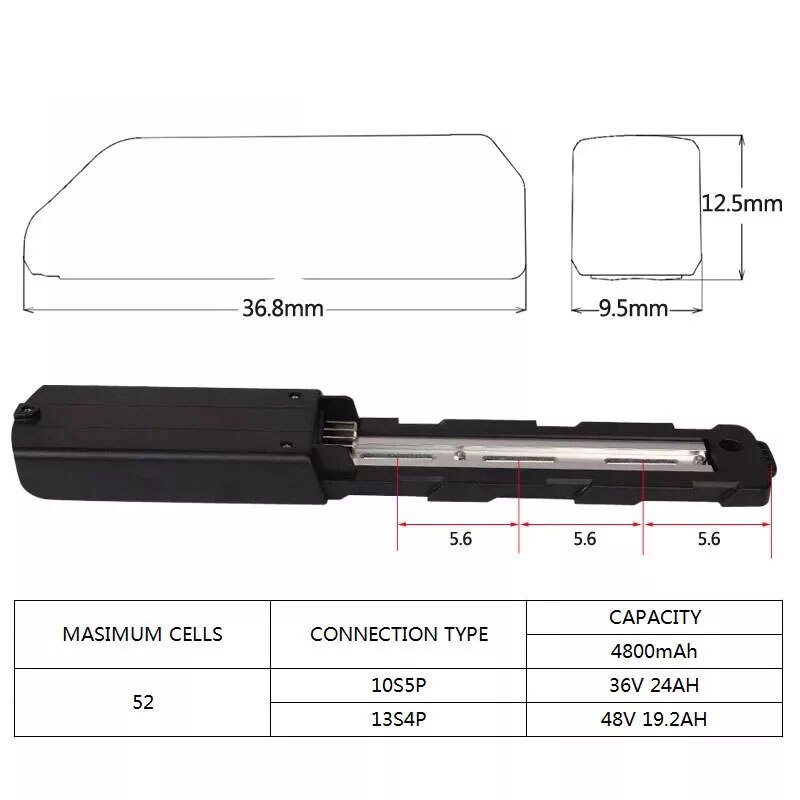 Batterij Doos Batterij Case Polly 5C Down Buis Onderbuis E-Bike Elektrische Fiets Batterij Behuizing Nickle Strips 21700 Cellen