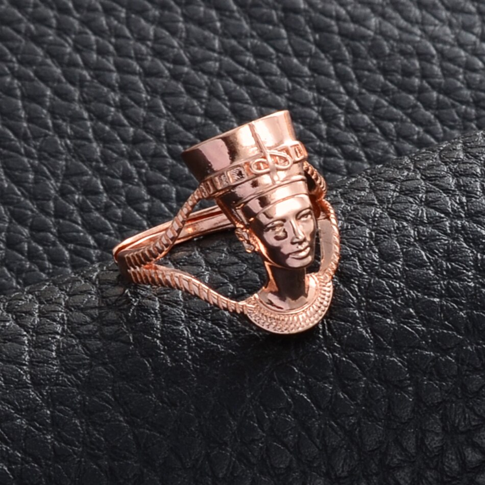 Anniyo regina egizia nefertilizzanti anello per le donne ragazze africano anello di barretta gioielli colore oro partito tutto'ingrosso regalo nazionale #235906