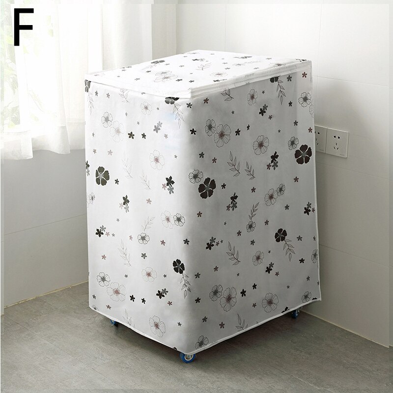 Hem tvättmaskin förvaringsarrangör tecknad dammöverdrag tvättmaskin lock vattentät skyddskåpa organisation: 06