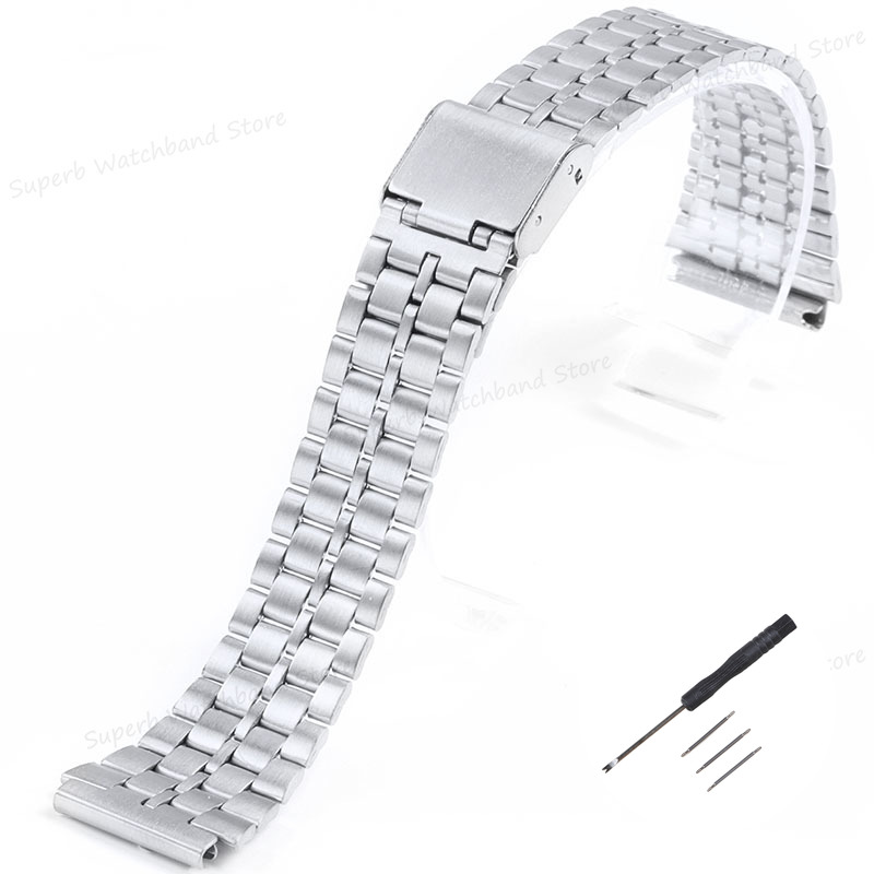 Horlogeband voor Casio F91W F84 F105 F108 A158 A168 AE1200 AE1300 18mm Metalen Armband Mannen Horloge Accessoires Vervanging: Black Yellow
