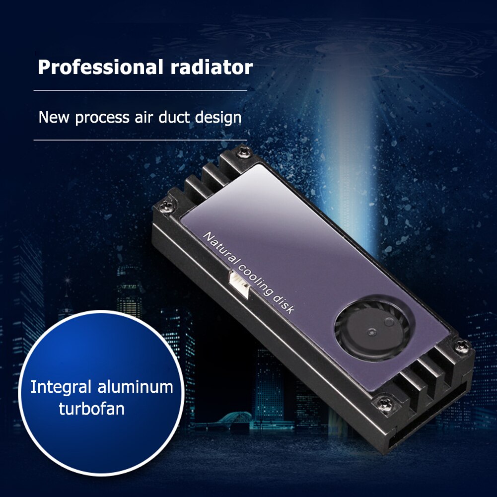 M2 SSD Heatsink Cooler Temperature OLED Digital Display M.2 2280 SSD Heatsinks Heat Thermal Pads Hard Disk Radiator