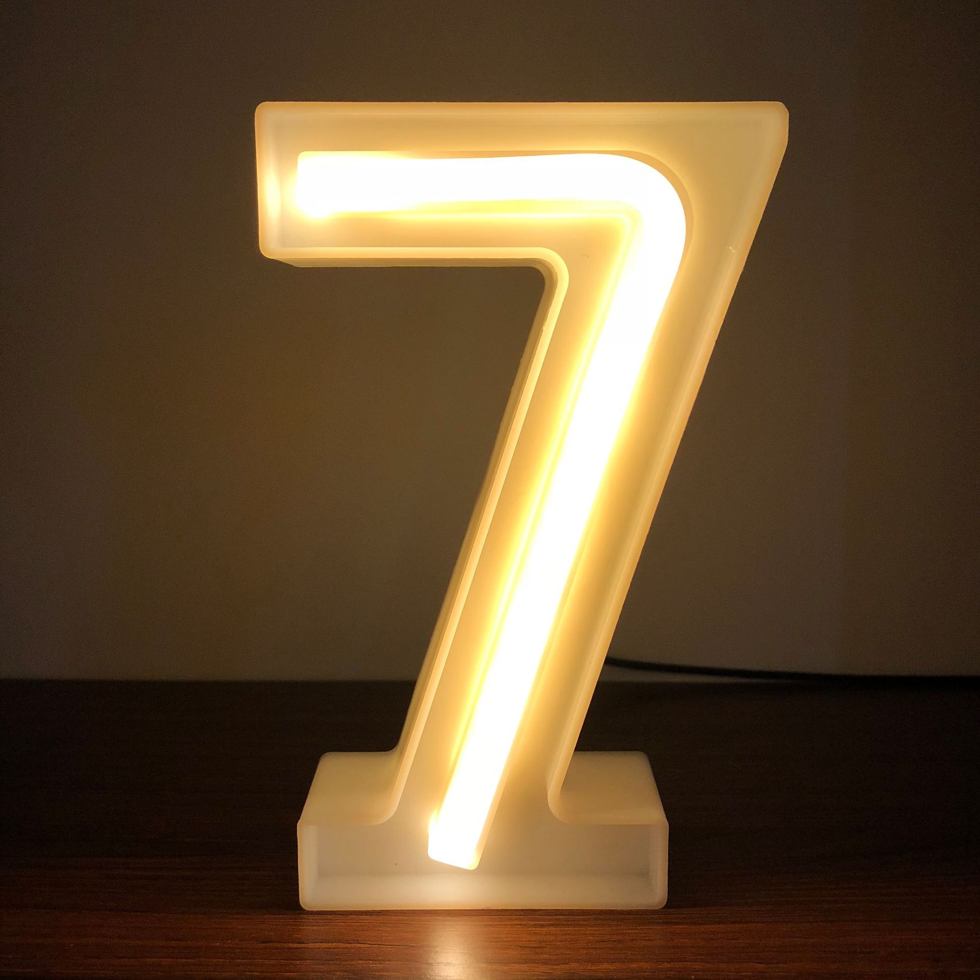 Flex Led Custom Neon Signs Number 0-9 Letter Signage Indoor Warm Light Display Light Up Signs Commercial Christmas Decorations: 7