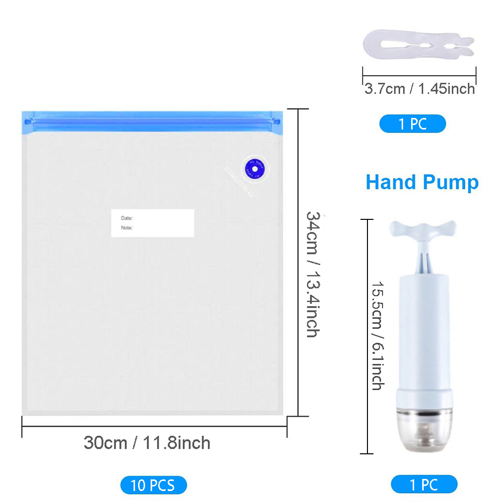 3D Printer Filament Storage Bag Filament Safekeeping, Humidity Resistant, Vacuum Sealing Bags 3D Printing Filament Accessories: 10 Bags and 1 Pump