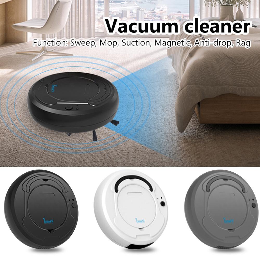 3-In-1 Multifunctionele Auto Smart Robot Floor Cleaner Oplaadbare Droog Nat Mop Vegen Stofzuiger Sterke Zuigkracht huis Schoon