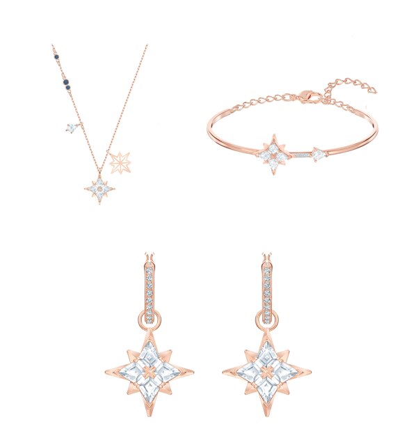 Mulier Romantic Jewelry Girls Crystal Star Earrings Necklace Bracelet 549337 5452 549438 Bijoux Femme
