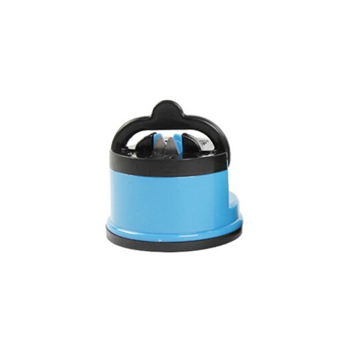 Afilador de cuchillos de disco de succión, mini cuchillo de acero de tungsteno pequeño, piedra de afilar, herramientas y dispositivos de cocina, diamante: Azul