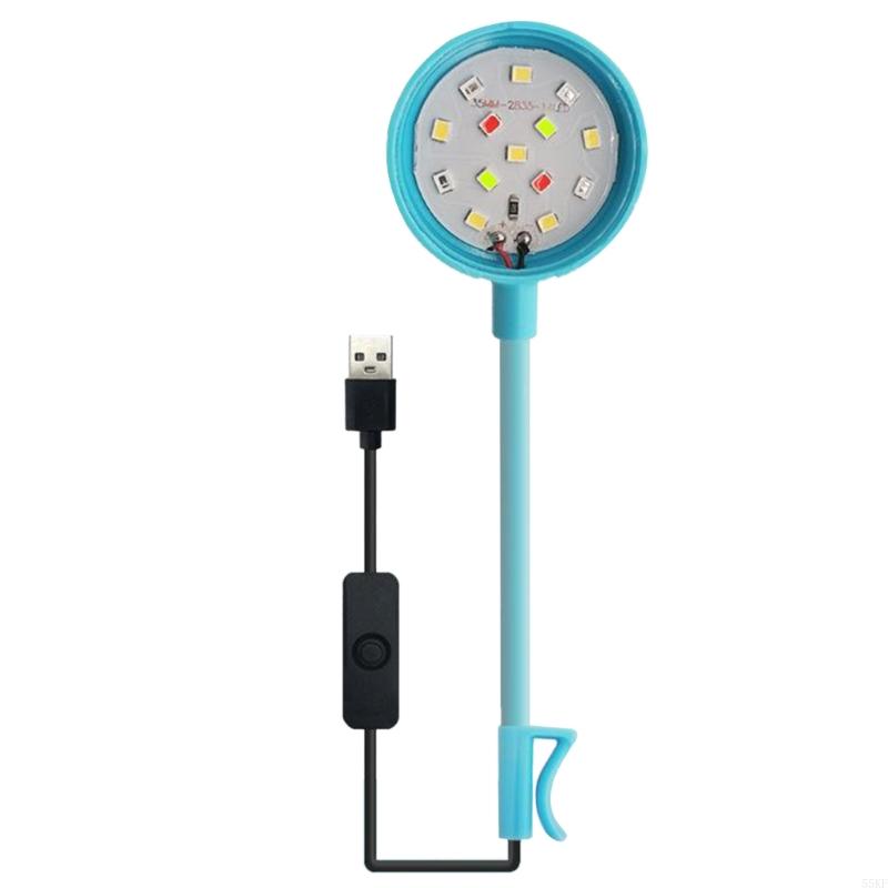 55 -kF -Rotatable -LED -Aquariumleuchten sauberes Wasser wachsen Aquariumlandschaftsclip Lampen: Blau