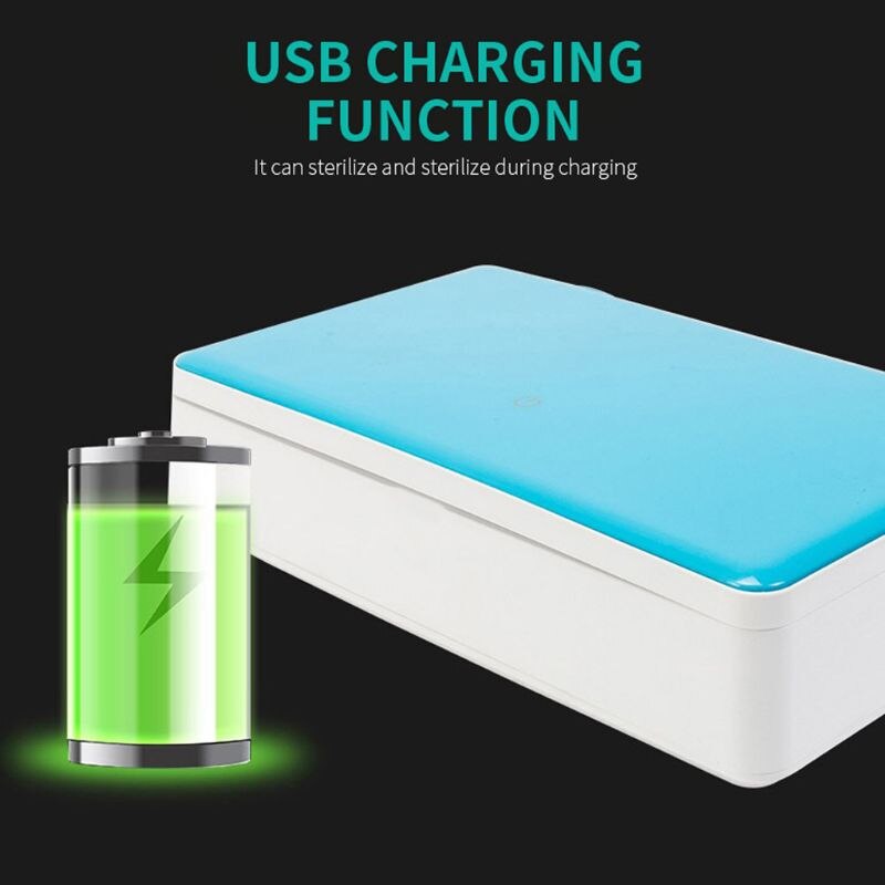 Touch Screen Sterilization Box UV Disinfection Case Holder Wireless Phone Charge