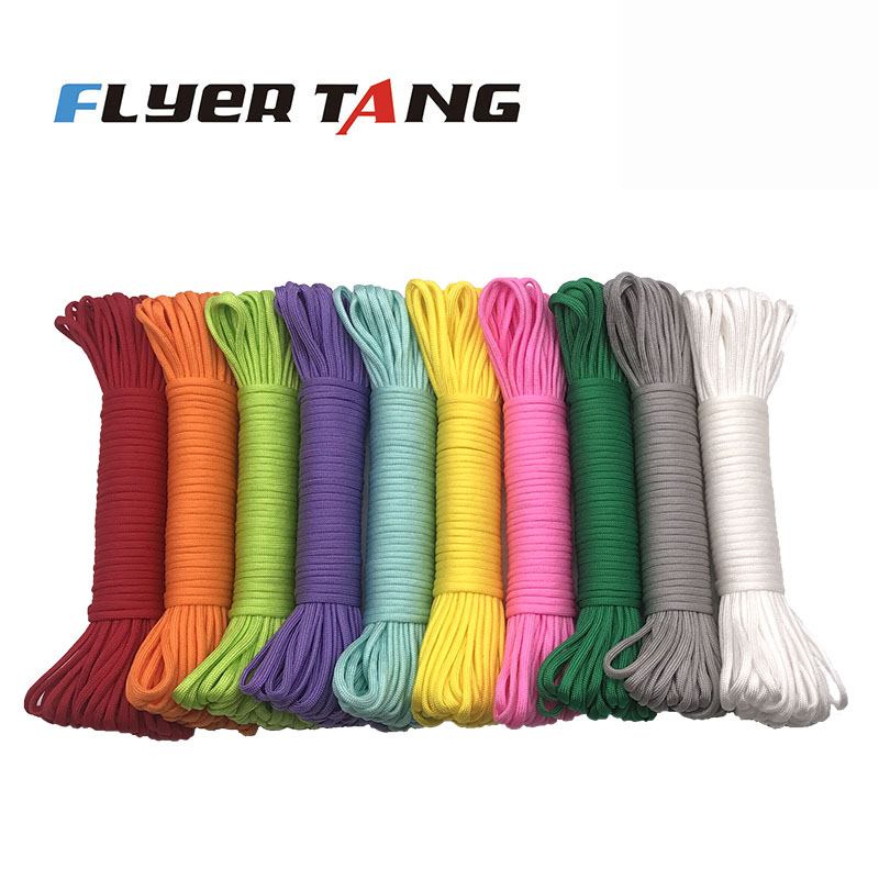 4 maten dia. 4 mm 7 standcores paracord 550 voor survival parachutekoord lanyard klimmen camping touw wandelen waslijn armband