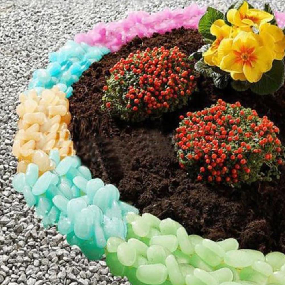 10Pcs Eco-Friendly Luminous Glowing Artificial Stone Aquarium Fish Tank Bonsai Garden Decor In The Dark Pebbles Stones