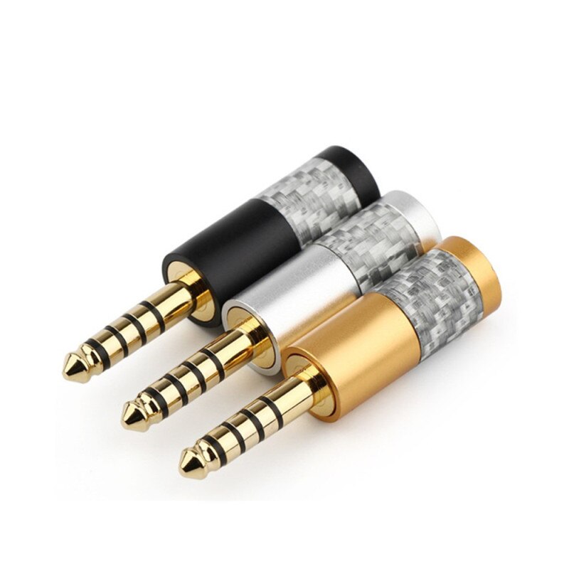 Headphone Plug Adapter 4.4mm 5 Poles Male Audio Connector Jack Stereo HIFI Earphone Cable Solder DIY Adapters Gold Plated AUX