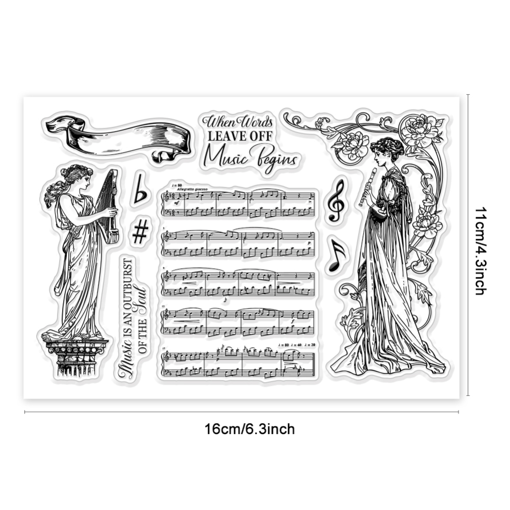 1 Vel Hanfu Vrouwen Clear Stempels Oude China Lady Siliconen Clear Stempel Zeehonden Fan Transparante Stempels voor DIY Scrapbooking Kaarten