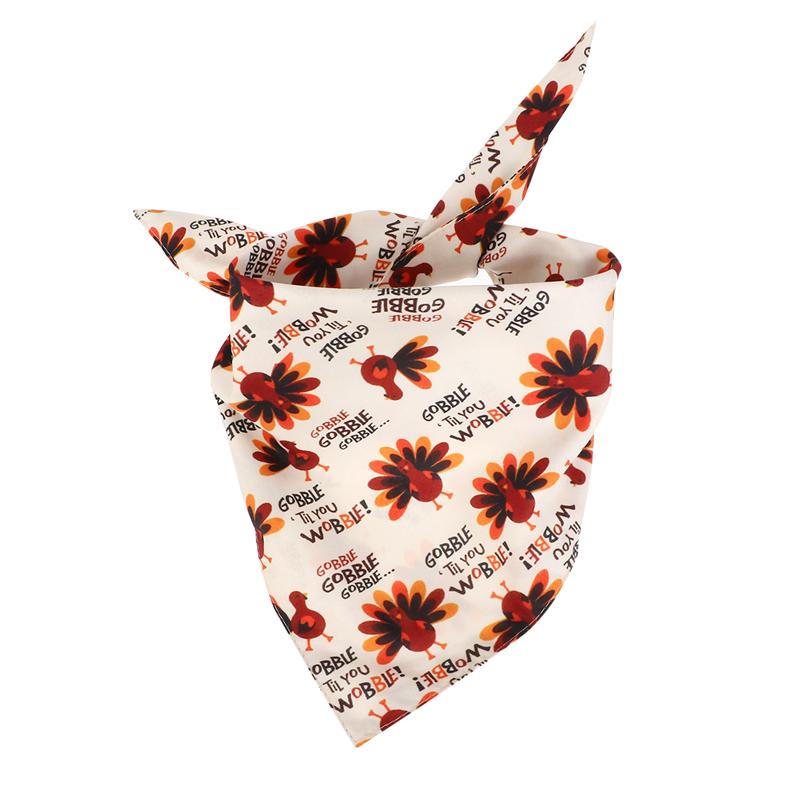 1pc Pet Dog Bib Soft Printed Dog Saliva Towel Pet Triangular Scarf for Thanksgiving Dogs Party Cat: 3
