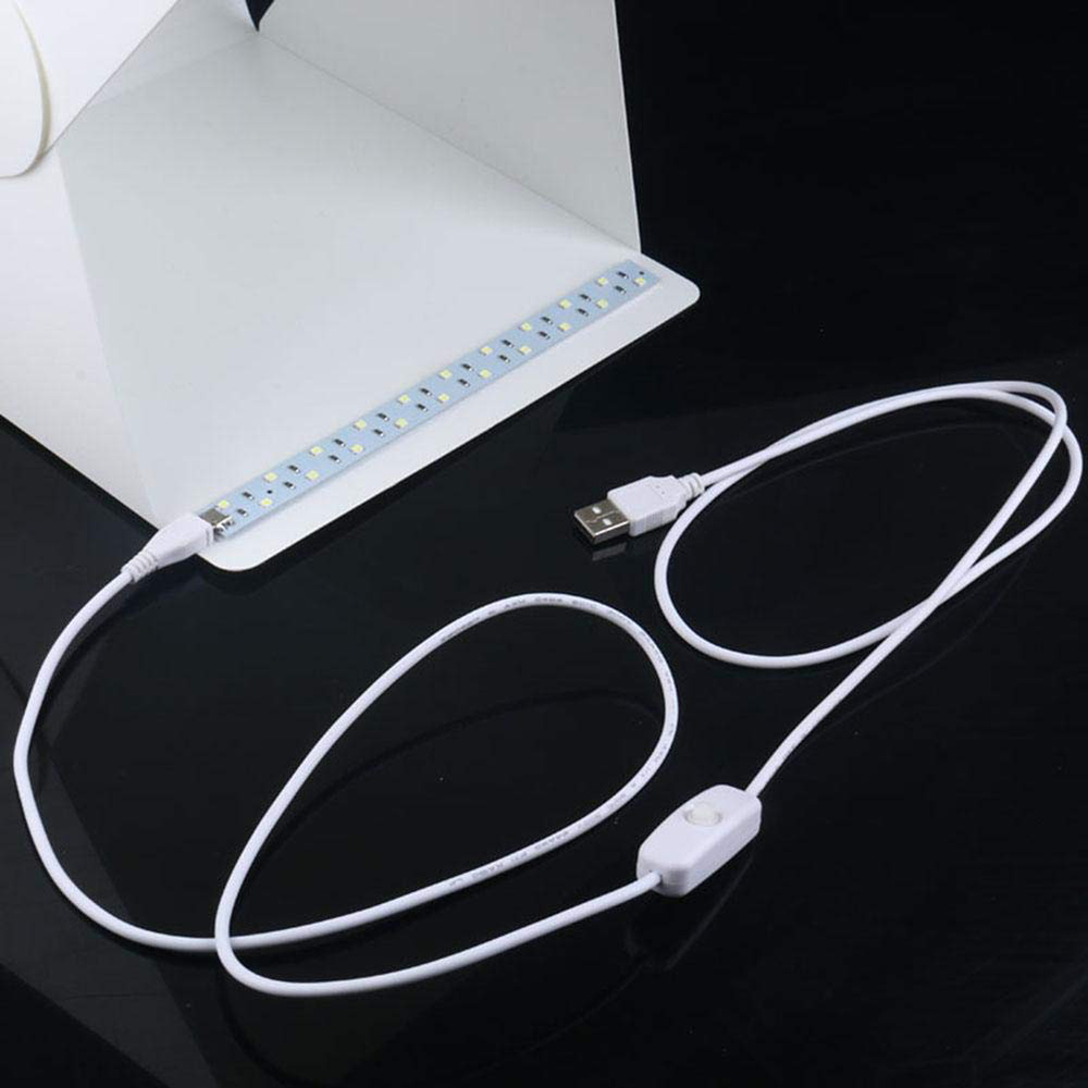 Small Folding Softbox Studio Portable Photography Desktop LED Light Photo Studio Box with Muti-Color Background