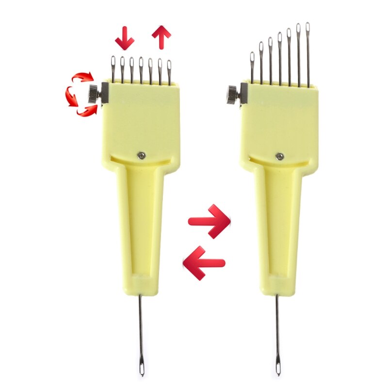 1x7 Naalden Verstelbare Transfer Tool Voor 4.5mm/9mm Breien Naaimachine