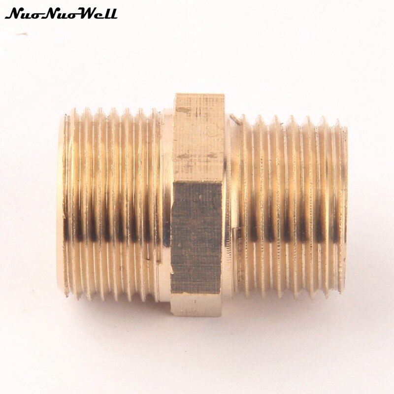 M22 Om G1/2 ''Buitendraad Koperen Rechte Koppeling Connectors Duurzaam Pure Messing Planten Irrigatie Waterslang Accessoires