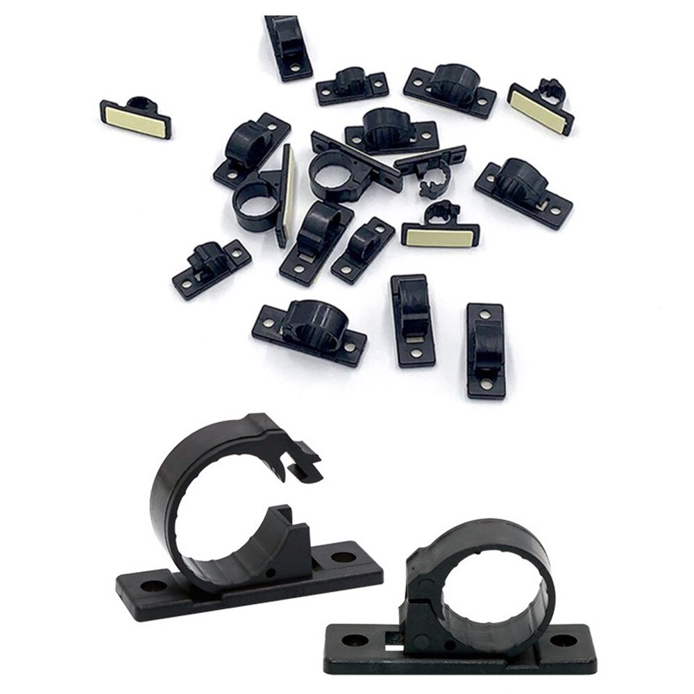 10pcs Sticky Wiring Fixing S Base Hook Wire Cable Gadget Clip Adhesive Wall Snap Type Fixed Cable Line Clip Clamp