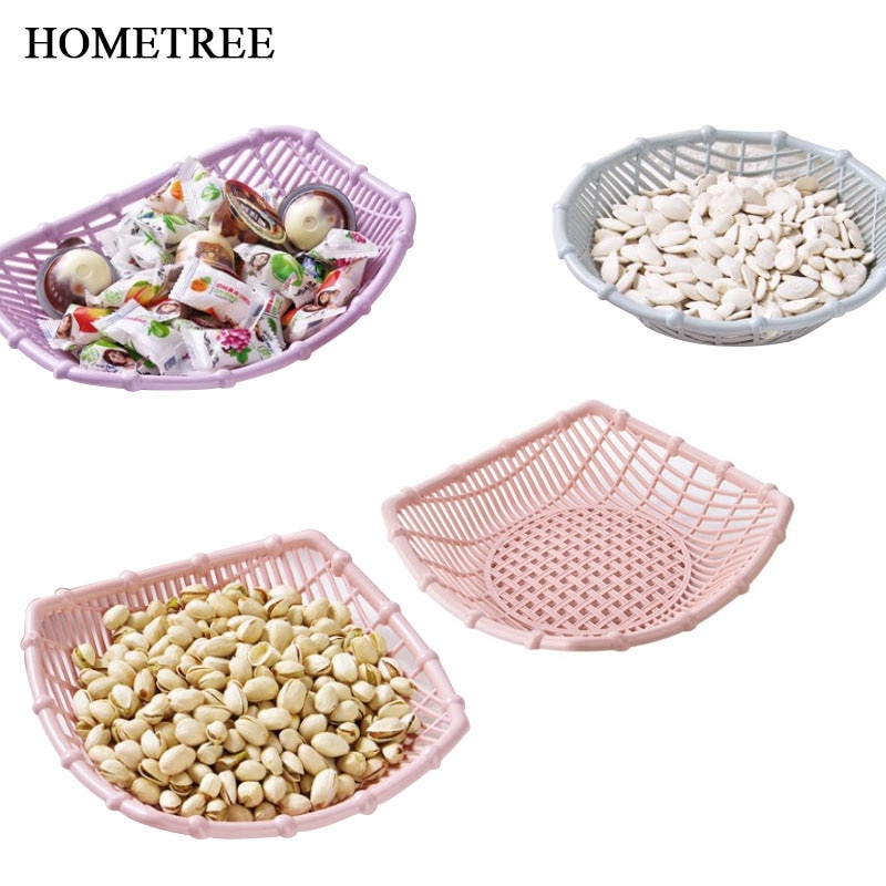 Hometree 1pc hul frugtkurv stue plastik snacktallerken frugttallerken slikkurv køkken grøntsagskurv  h492