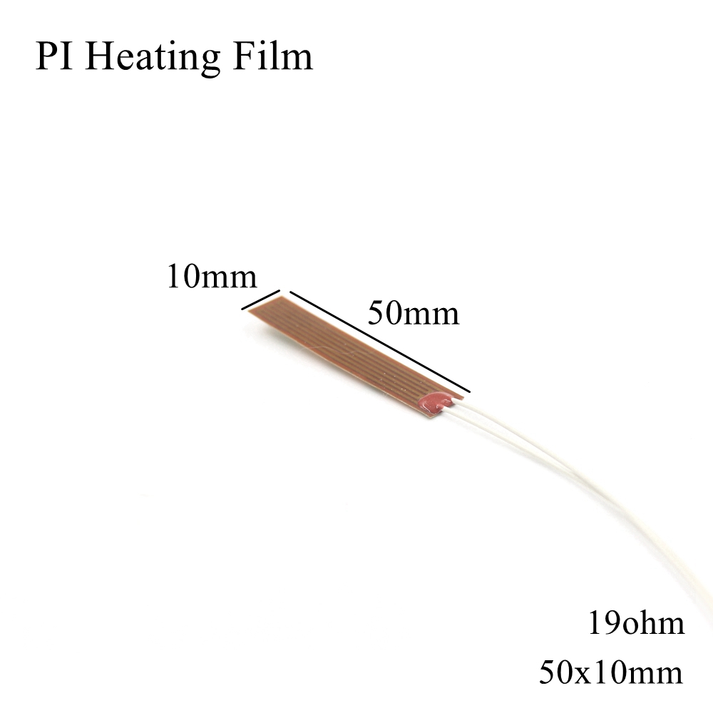 40x40mm 5v 12v 24v 110v 220v pi filme de aquecimento polyimida adesivo aquecedor elétrico placa almofada do painel esteira da folha de combustível tanque de motor de óleo: 50x10mm
