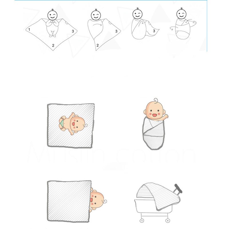 120Cm * 120Cm Enkelibb Baby Inbakeren Deken Super Mooie Kleur Baby Deken