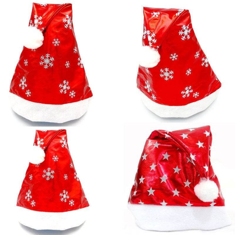 Newest Adult Child Christmas XMAS Santa LED light up flashing Costume Red Hat Cap