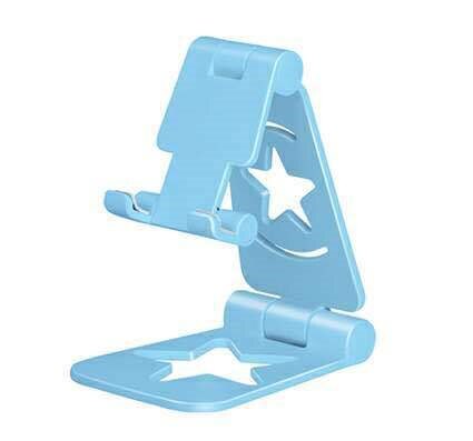 1 Pcs Universal Lui Mobiele Telefoon Houder Vouwen Plastic Dubbele Verstelbare Plank Voor Iphone Tablet Stand Mobiele Telefoon Accessoires: Sky Blue