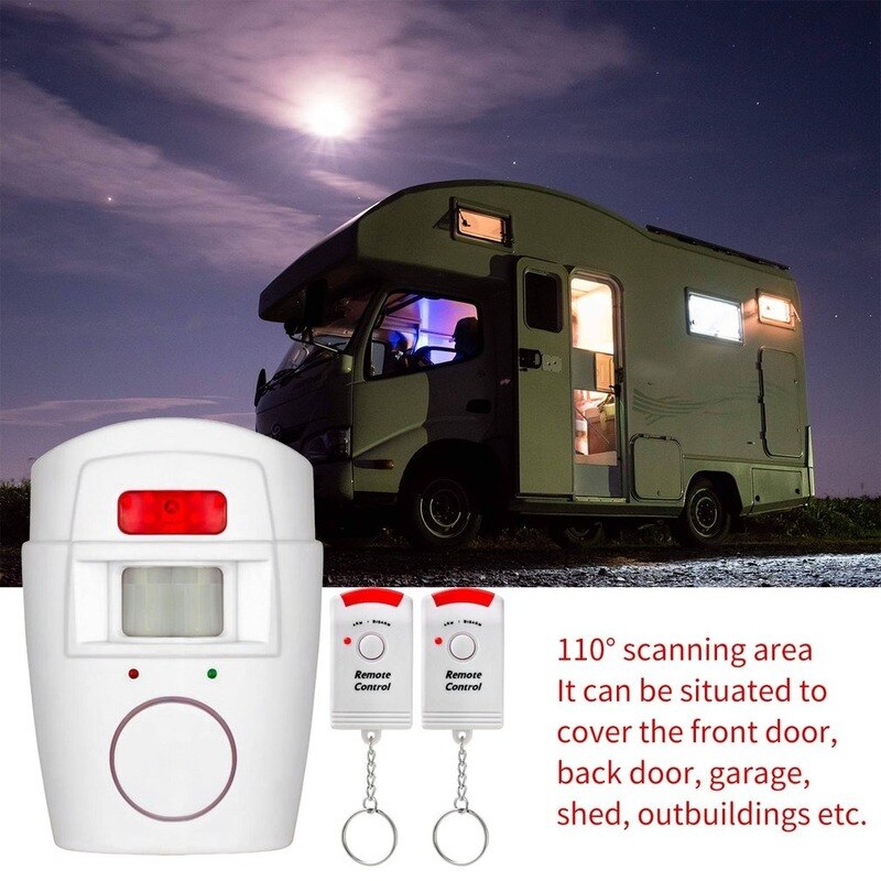 With 2 Remote Controls for Home Shed Garage Caravan Alarm Security System Wireless PIR Motion Sensor Detector Alarm