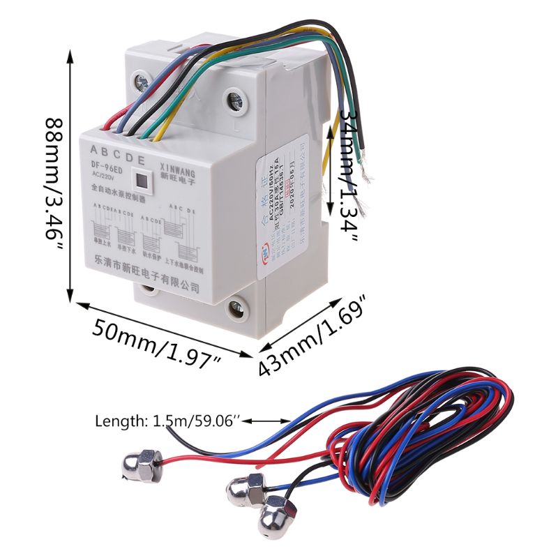 Auto Water Level Controller Switch 10A 220V Water Tank Liquid Level Detection Sensor Water Pump Controller Flow Sensor