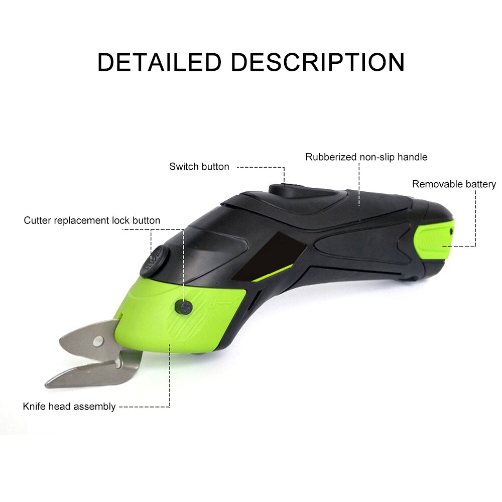 3.6V Lithium Battery Rechargeable Scissors Double Electricity One Rechargeable Electric Scissors Household Gardening Power Tool