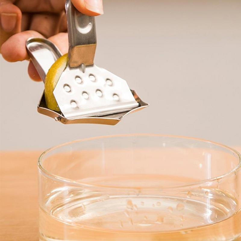 Metal manuel håndpres citronpresser rustfrit stål frugt lime appelsin juicer kileværktøj køkken bar tilbehør
