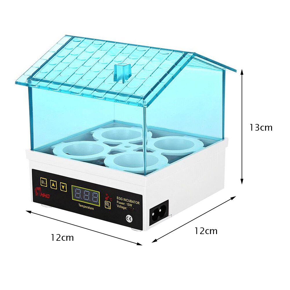 Mini Semi Automatic Duck Goose Incubator with LED Light Poultry Chicken Bird Hatcher Tool Digital Temperature Brooder Incubator