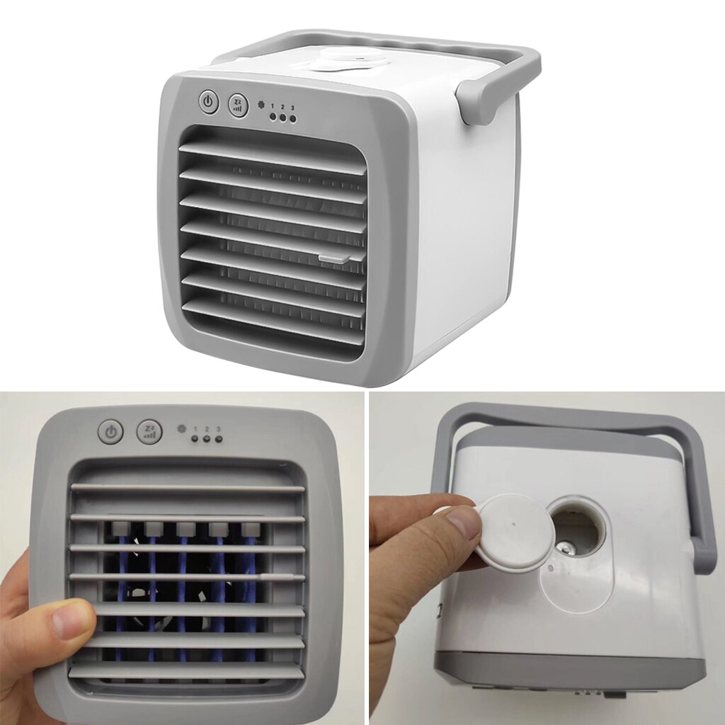 Mini USB LED Personal Space Cooler Fan Air Cooling Fan Desktop Rechargeable