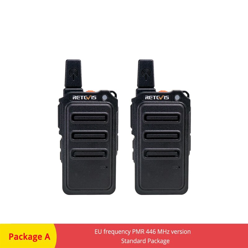 RETEVIS Walkie Talkie PMR Radio RT619 FRS PMR 446 2 PCS PTT Two Way Radio Transceiver Portable Radio Comunicador Walkie-talkies: PMR--Package A