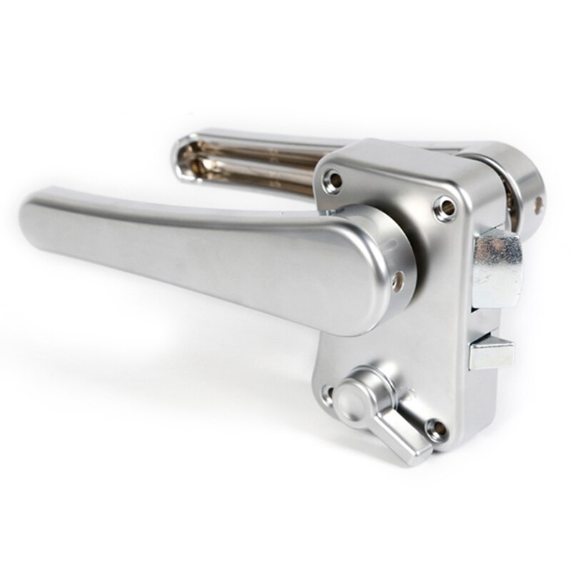 Nemef toilet-badkamer slot 1264 Met Beslag kortschild aluminium 63/8 | Online Deurbeslagshop