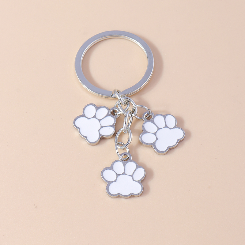 Portachiavi con libellule smaltate carine portachiavi con impronta di gatto portachiavi per auto per donna ciondoli per borsetta per ragazze regali di gioielli DIIY