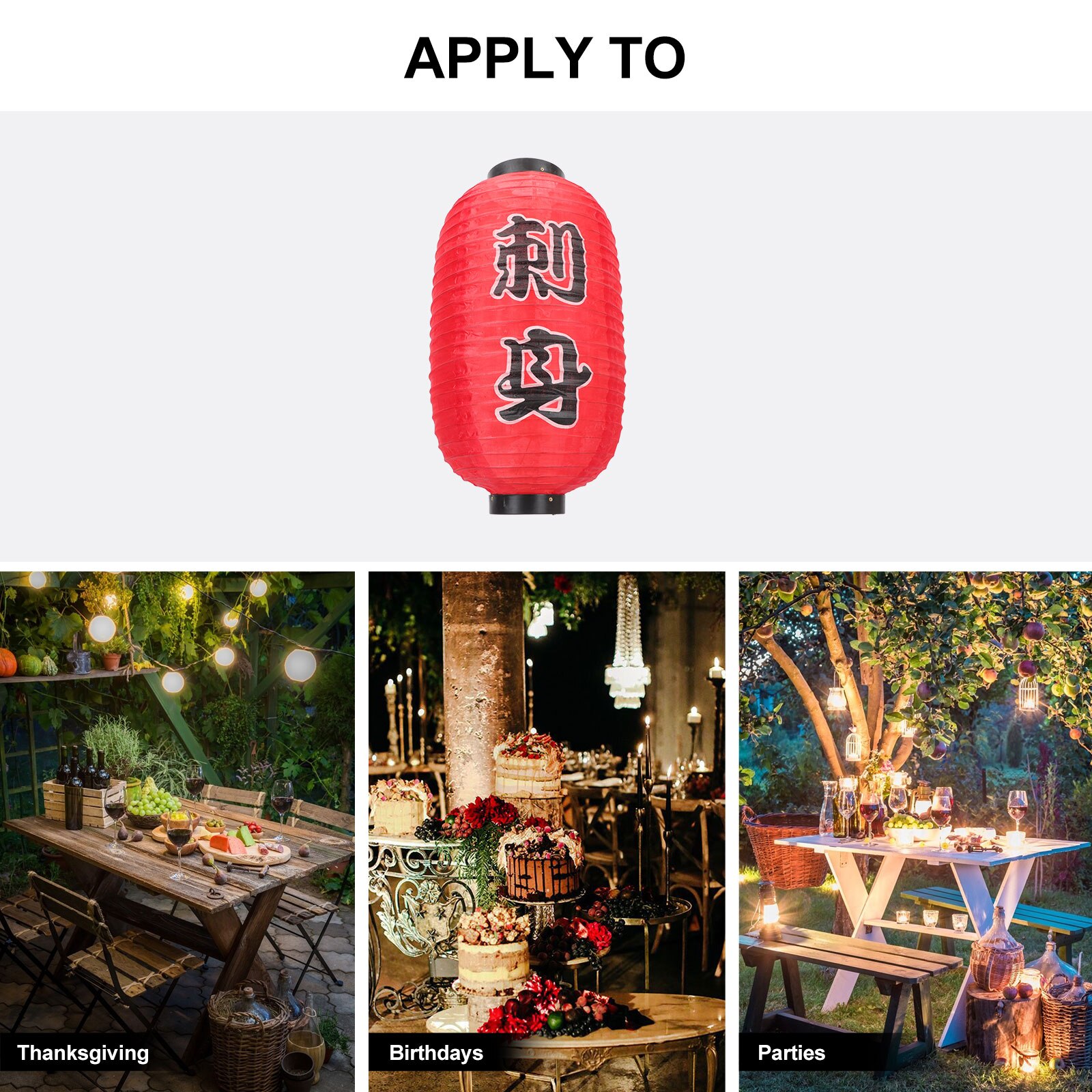 2Pcs Japanese Style Hanging Lanterns Outdoor Waterproof Lanterns for Restaurant