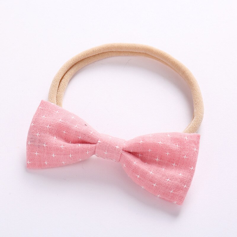 5 unids/lote, diademas para niñas pequeñas, verano primavera, recién nacido, bonitas diademas de nailon suave, diademas de algodón con lazo para bebés, accesorios para el cabello