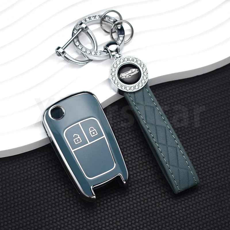 Funda de TPU para llave de coche, carcasa Fob para Chevrolet Aveo Prism Spark Trax Cruze, Opel Insignia Astra J Zafira Corsa D Mokka Meriva