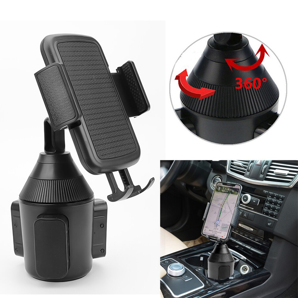 Universal drikkeflaskeholder stativ for telefon justerbar koppholder monteringsstøtte for smarttelefon mobiltelefontilbehør