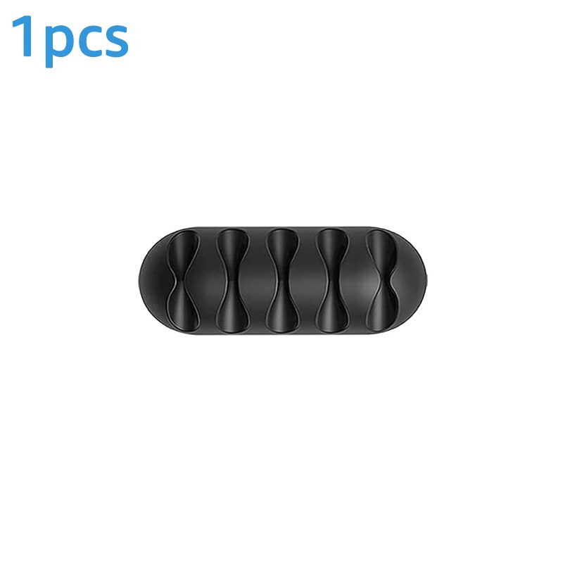 IBudim Organizer do kabli kabel silikonowy nawijacz do pulpitu kabel ścienny klipy do komputera drut klawiatura z myszką słuchawki: 5Channel-1pcs