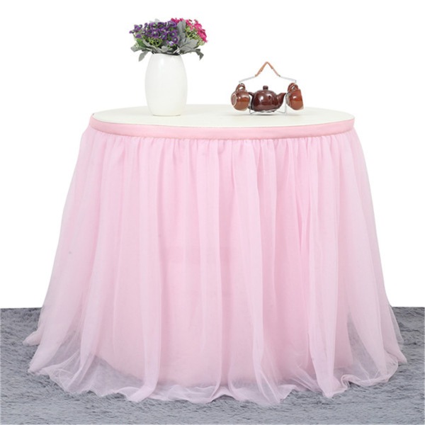 183 x77 cm bryllupsfest tutu tyl bord nederdel dække bordservice klud baby shower fest hjem indretning bord fodpaneler fødselsdagsfest
