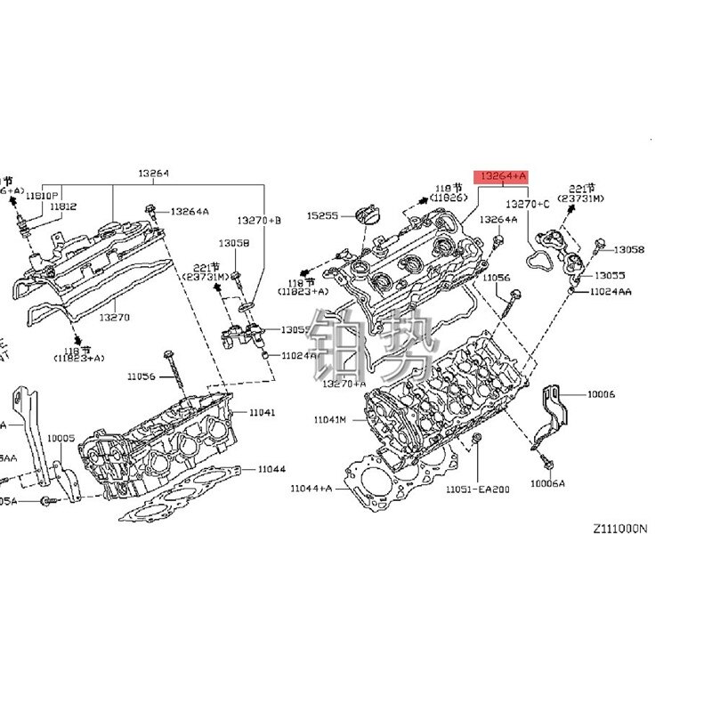 Auto Automobiel Motor Valve Rocker Arm Assemblage -Nis Sans Ain Tla Ure Nt Engine Guard Plaat Cover Valve Stofkap cover