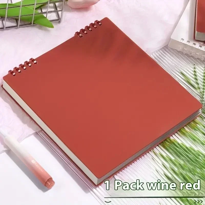 B5 Notebook, Diary, Flip Notebook, Diary, Stationery, Sketching, Writing Board, Office Supplies, School Supplies: Red
