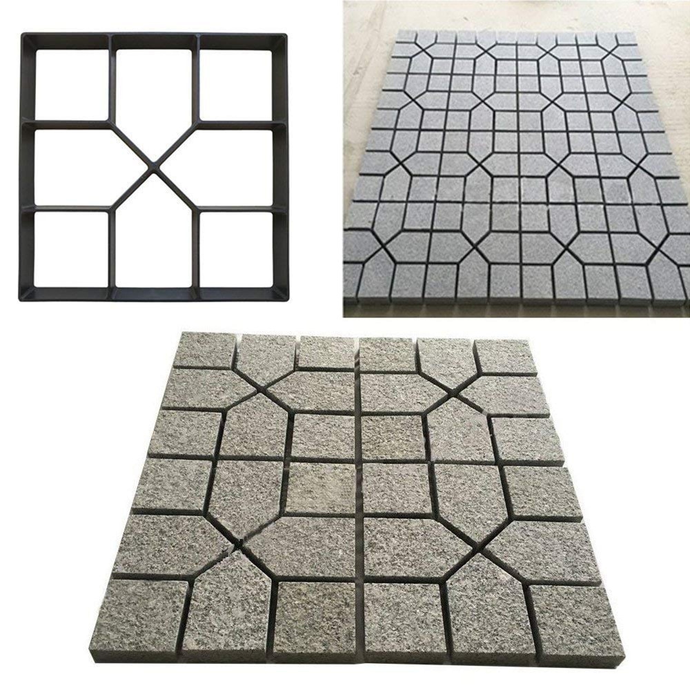 Manually Paving Cement Brick Concrete Molds DIY Plastic Path Maker Mold Garden Stone Road Mold Garden Decoration CD